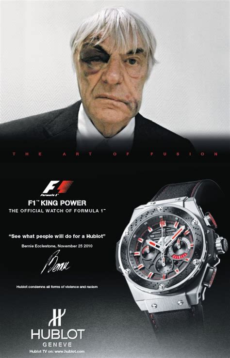 bernie ecclestone hublot watch ad|bernie ecclestone watch scam.